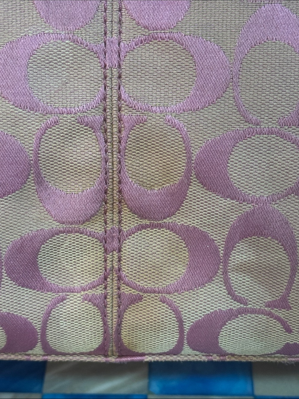 Coach Y2K Barbie Pink Signature Canvas Tote with Leather Trim (F15047) - Picture 12 of 16